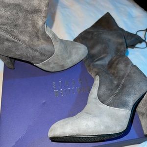 Grey Stuart Weistzman over the knee boots